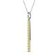 2 - Stephanie 0.30 ctw (1.80 mm) Round Yellow Sapphire Vertical Pendant Necklace 