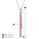 4 - Stephanie 0.32 ctw (1.80 mm) Round Pink Sapphire Vertical Pendant Necklace 