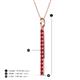 4 - Stephanie 0.32 ctw (1.80 mm) Round Ruby Vertical Pendant Necklace 