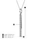 4 - Stephanie 0.20 ctw (1.80 mm) Round Aquamarine Vertical Pendant Necklace 