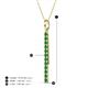 4 - Stephanie 0.20 ctw (1.80 mm) Round Emerald Vertical Pendant Necklace 