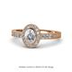 1 - Annabel Desire 1.16 ctw IGI Certified Lab Grown Diamond Oval Cut (7x5 mm) & Natural Diamond Round (1.50 mm) Halo Engagement Ring 