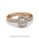 2 - Annabel Desire 1.16 ctw IGI Certified Lab Grown Diamond Oval Cut (7x5 mm) & Natural Diamond Round (1.50 mm) Halo Engagement Ring 