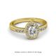 2 - Annabel Desire 1.89 ctw IGI Certified Lab Grown Diamond Oval Cut (8x6 mm) & Natural Diamond Round (1.50 mm) Halo Engagement Ring 