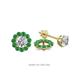 1 - Serena 0.45 ctw (2.00 mm) Round Emerald Jackets Earrings 