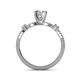 5 - Senna Desire 1.45 ctw (6.5 mm) IGI Certified Round Lab Grown Diamond (VS1/F) and Round Natural Diamond Engagement Ring 
