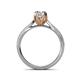 5 - Aziel Desire 1.16 ctw (6.5 mm) IGI Certified Round Lab Grown Diamond (VS1/F) and Round Natural Diamond Two Tone Engagement Ring 