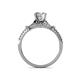 5 - Katelle Desire 1.28 ctw (6.5 mm) IGI Certified Round Lab Grown Diamond (VS1/F) and Round Natural Diamond Engagement Ring 