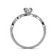 5 - Milena Desire 1.63 ctw (6.5 mm) IGI Certified Round Lab Grown Diamond (VS1/F) and Round Natural Diamond Engagement Ring 