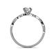 5 - Mayra Desire 1.31 ctw (6.5 mm) IGI Certified Round Lab Grown Diamond (VS1/F) and Round Natural Diamond Engagement Ring 