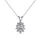 1 - Giselle 0.90 ctw (6x4 mm) Pear Cut Lab Grown Diamond and Round Natural Diamond Halo Pendant 