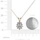 4 - Giselle 0.90 ctw (6x4 mm) Pear Cut Lab Grown Diamond and Round Natural Diamond Halo Pendant 