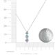 4 - Kesha 0.70 ctw Round Aquamarine and Lab Grown Diamond Graduated Three Stone Drop Pendant 