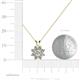 4 - Ianthe 0.53 ctw (4.0 mm) Round Lab Grown Diamond and Round Natural Diamond Floral Halo Pendant 