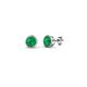 1 - Carys Emerald (3mm) Solitaire Stud Earrings 