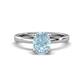 1 - Jenna 1.75 ct (9x7 mm) Oval Cut Aquamarine Solitaire Engagement Ring 