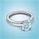 2 - Jenna 1.75 ct (9x7 mm) Oval Cut Aquamarine Solitaire Engagement Ring 