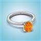 2 - Jenna 1.70 ct (9x7 mm) Oval Cut Citrine Solitaire Engagement Ring 