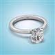 2 - Jenna 1.90 ct (9x7 mm) Oval Cut Moissanite Solitaire Engagement Ring 