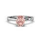 1 - Jenna 1.61 ct (9x7 mm) Oval Cut Morganite Solitaire Engagement Ring 
