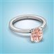 2 - Jenna 1.61 ct (9x7 mm) Oval Cut Morganite Solitaire Engagement Ring 