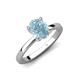 3 - Jenna 1.75 ct (9x7 mm) Oval Cut Aquamarine Solitaire Engagement Ring 