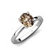 3 - Jenna 1.75 ct (9x7 mm) Oval Cut Smoky Quartz Solitaire Engagement Ring 