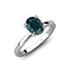 3 - Jenna 2.40 ct (9x7 mm) Oval Cut London Blue Topaz Solitaire Engagement Ring 