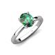3 - Jenna 2.52 ct (9x7 mm) Oval Cut Lab Created Alexandrite Solitaire Engagement Ring 