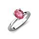 3 - Jenna 1.61 ct (9x7 mm) Oval Cut Pink Tourmaline Solitaire Engagement Ring 