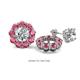 1 - Serena 1.44 ctw (3.00 mm) Round Pink Tourmaline Jackets Earrings 