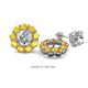 1 - Serena 1.44 ctw (3.00 mm) Round Citrine Jackets Earrings 