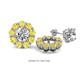 1 - Serena 3.06 ctw (3.00 mm) Round Yellow Sapphire Jackets Earrings 