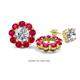 1 - Serena 1.89 ctw (3.00 mm) Round Ruby Jackets Earrings 