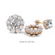 1 - Serena 3.06 ctw (3.00 mm) Round White Sapphire Jackets Earrings 