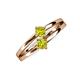 3 - Ria 0.50 ctw (4.00 mm) Round Yellow Diamond Split Shank 2 Stone Engagement Ring 