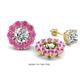 1 - Serena 3.40 ctw (3.00 mm) Round Pink Sapphire Jackets Earrings 