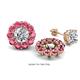 1 - Serena 1.60 ctw (3.00 mm) Round Pink Tourmaline Jackets Earrings 