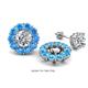 1 - Serena 1.80 ctw (3.00 mm) Round Blue Topaz Jackets Earrings 