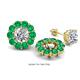 1 - Serena 1.60 ctw (3.00 mm) Round Emerald Jackets Earrings 