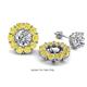 1 - Serena 3.40 ctw (3.00 mm) Round Yellow Sapphire Jackets Earrings 