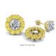 1 - Serena 3.40 ctw (3.00 mm) Round Yellow Sapphire Jackets Earrings 