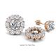1 - Serena 3.40 ctw (3.00 mm) Round White Sapphire Jackets Earrings 