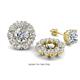 1 - Serena 2.00 ctw (3.00 mm) Round Natural Diamond Jackets Earrings 