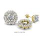 1 - Serena 1.80 ctw (3.00 mm) Round Moissanite Jackets Earrings 