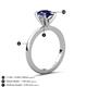 4 - Jenna 2.20 ct (9x7 mm) Oval Cut Lab Created Blue Sapphire Solitaire Engagement Ring 