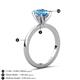 4 - Jenna 2.40 ct (9x7 mm) Oval Cut Blue Topaz Solitaire Engagement Ring 