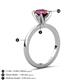 4 - Jenna 2.30 ct (9x7 mm) Oval Cut Rhodolite Garnet Solitaire Engagement Ring 