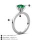 4 - Jenna 1.65 ct (9x7 mm) Oval Cut Lab Created Emerald Solitaire Engagement Ring 