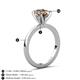 4 - Jenna 1.75 ct (9x7 mm) Oval Cut Smoky Quartz Solitaire Engagement Ring 
